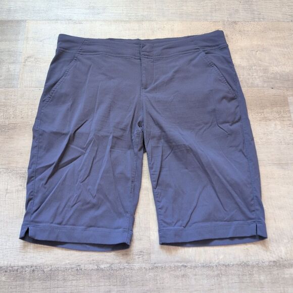 Columbia Shorts Women 8 Purple Omni Shield Bermuda Shorts Stretch - Picture 2 of 6